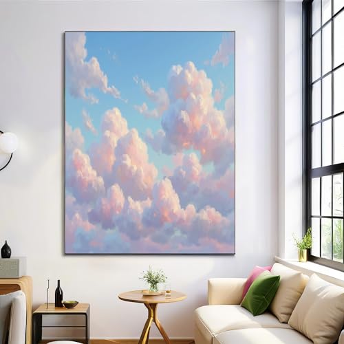 Cuadro en lienzo GDJSMIN de nubes del cielo de 60x80 cm para decoracion de pared 2