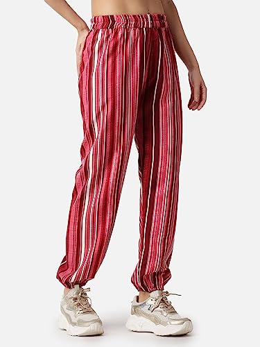 Image of POPWINGS Casual Printed Joggers for Summer || Stylish Women Joggers for Summer || Loose-Fit Pull On Joggers for Women || Women Joggers Pants for Summer