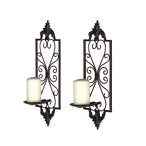 WEMPOLU Metal Candle Sconces Wall Decor Set of 2, 16.5