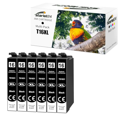 16XL T1631 - Cartucce d'inchiostro compatibili con Epson T1631, colore nero