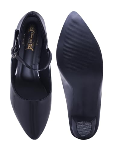 Image of Shoetopia Women's Block Heel Pumps Elegant Round Toe||Dress Shoes Comfortable Slip-On Heels for Office & Party Footwear