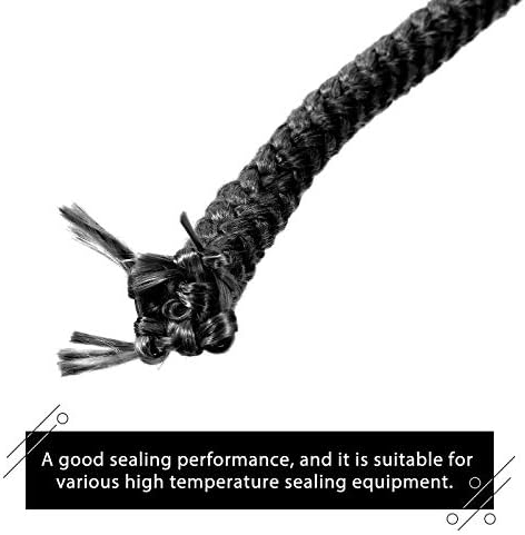 Wood Stove Door Gasket Stove Fiberglass Cord Wood Stove Rope Seal Replacement Gasket for Woodburning Stoves (3/8 x 72 Inch)