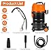 LUNYEE Dust Extractor for Woodworking 7.9GAL with Automatic Vacuum Switch, 1200W Cyclone Dust Separator for CNC Machine 99.5% Efficiency Dust Collectors with HEPA for Router Tool(Orange)