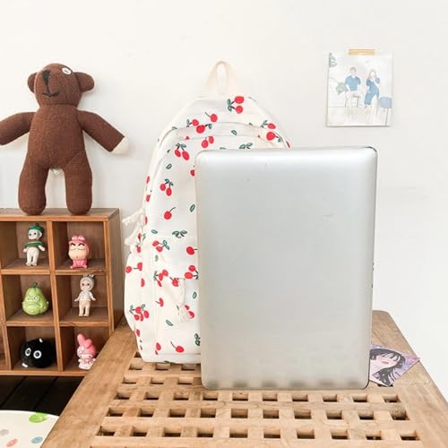 Cherry Large Capacity Aesthetic Backpack Cute Kawaii Japanese Y2k Backpack Cottagecore Laptop Bag with Cute Accessories4