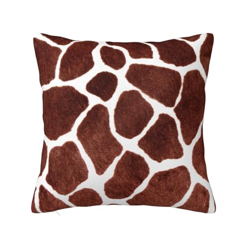 キリン柄 クッションカバー 60x60cm 抱き枕カバー 柔らかい かわいい おしゃれ ソファ背当て 部屋雑貨 家庭用 オフィス ホテル用 車用 座布団カバー インテリア飾り