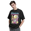 ASUPOCFRC Unisex Callboys Music Band Electric Drop-Shoulder Slimming T-Shirt Couples' Matching Top Trendy Versatile T-Shirt Black S #1