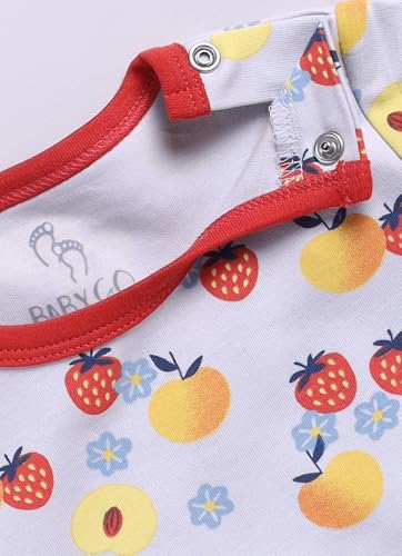 Image of BABYGO Baby Half Sleeve Rompers 100% Cotton for New Born Baby|Daily Suits for Baby Boys & Girls| 0-3M| 3-6M|6-9M|Onesies| Infant Clothes | Pack of 1