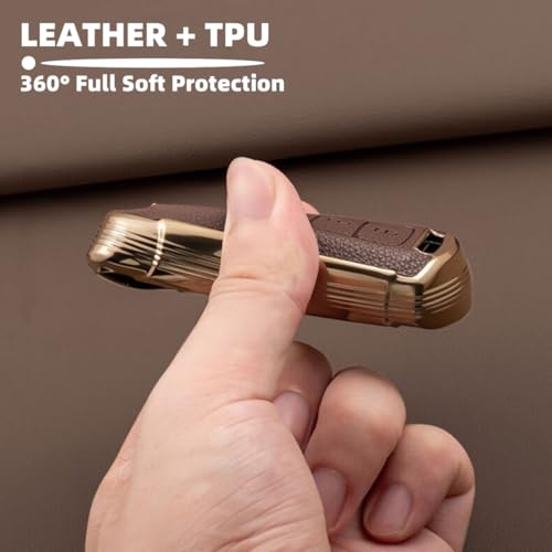 Axtrulix Key Fob Cover for BMW, Upper Leather + Soft TPU Key Cover Case Shell for 2 5 6 7 Series X1 X2 X3 X5 X6 X7 M5 M6 (Green) by Axtrulix - Image 3