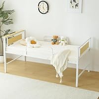 Amazon｜KJUUJEロータイプベット 宮棚 ベッド シングル ロング