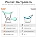 Eye Wash Cup - Silicone Manual Air Pressure Eye Cleaning Toolfor SoothingTired Eyes, Convenient and Effective Removes Dust, Makeup and Irritants (Blue)