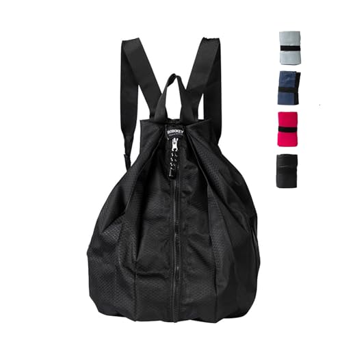 HCWENZH Hiking Backpack Foldable,Small Daypack Lightweight Packable Backpack Travel Casual Shoulder Bag for Women Men (Black)