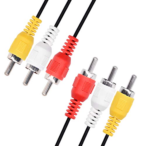 3Ft Rca M/Mx3 Audio/Video Cable, 3 Ft. Rca Style Plugs 3-Male To 3-Male, Low Loss, For Tv, Vcr, Dvd, Satellite, And Home Theater Receivers #TOP1