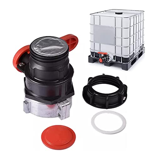 WETARENDA Adaptador de Válvula de Tanque IBC 75mm Válvula de Control de Salida del Contenedor IBC Válvula para Contenedor 1000 Litros, para Grifo de Renaje, Bidón de Agua, Tanque de Agua de Lluvia Cover