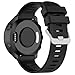 Nacorulu Compatible with Garmin Forerunner 55 Watch Band, 20mm Silicone Replacement Bands for Garmin Vivoactive 3 / Vivoactive 5 / Forerunner 245 / Forerunner 645 Smartwatch. (Black)
