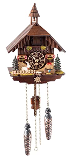 Trenkle Quartz Cuckoo Clock Black Forest House with Music