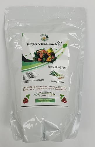 Simply Clean Foods Freeze Dried Spring Onions - Non-GMO - Made in USA