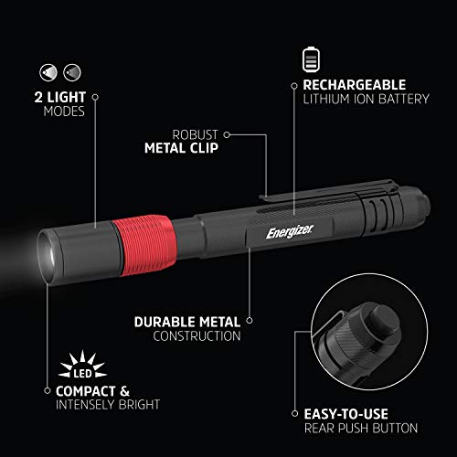 ENERGIZER X400 Luz recargable para bolígrafo, mini linterna LE
