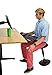 New Wobble Stool Adjustable Height Active Sitting Balance Perching Chair for Office Standing Desk Tall Swivel Ergonomic Stability Sit Stand Up Perch Stool (Black (Triangular, Vinyl)