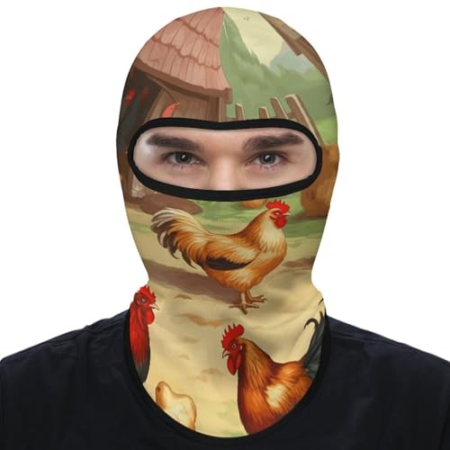 Balaclava Mask for Men Balaclava Ski Mask Roast Chicken Hen Farm Winter Face Mask Face Cover for Cycling miniatura 7