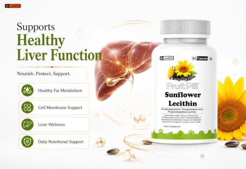 Image of by LeeWell Sunflower Lecithin Supplement, 60 Capsules