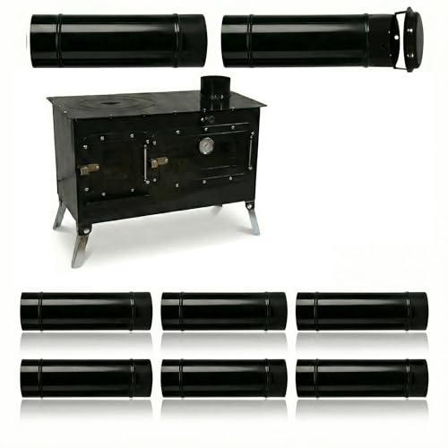 Trailblazer Wood Stove with Oven & Pipe Set