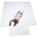 MQIAOHAM Esterilla Puzzle de Fitness-18 losas de EVA Espuma Alfombrilla Protectora Protección para el Suelo para máquinas de Deporte y gimnasios sobre el Piso Fácil de Limpiar Blanco 101