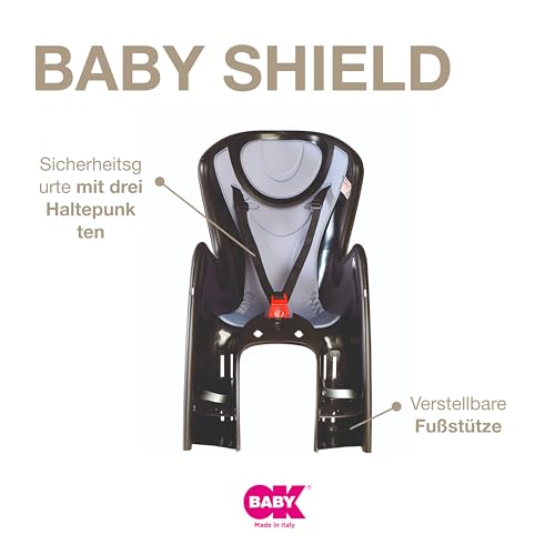 OK-Baby Herren Bodyguard with Fastening Bracket for Carriers Kindersitz-Halterung Schwarz und Silber S