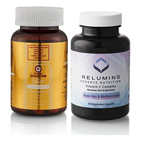 New Tatio Active Gold Glutathione 1800mg and Relumins Vitamin C 60 Capsules!! Cover