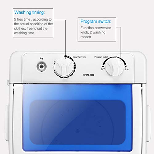 Dand Mini-wasmachine, campingwasmachine, compacte was- en centrifugeset, capaciteit 7.0 kg, 500 W, geluidsarm, voor singles, studentenhuishouding, camper - Image 5