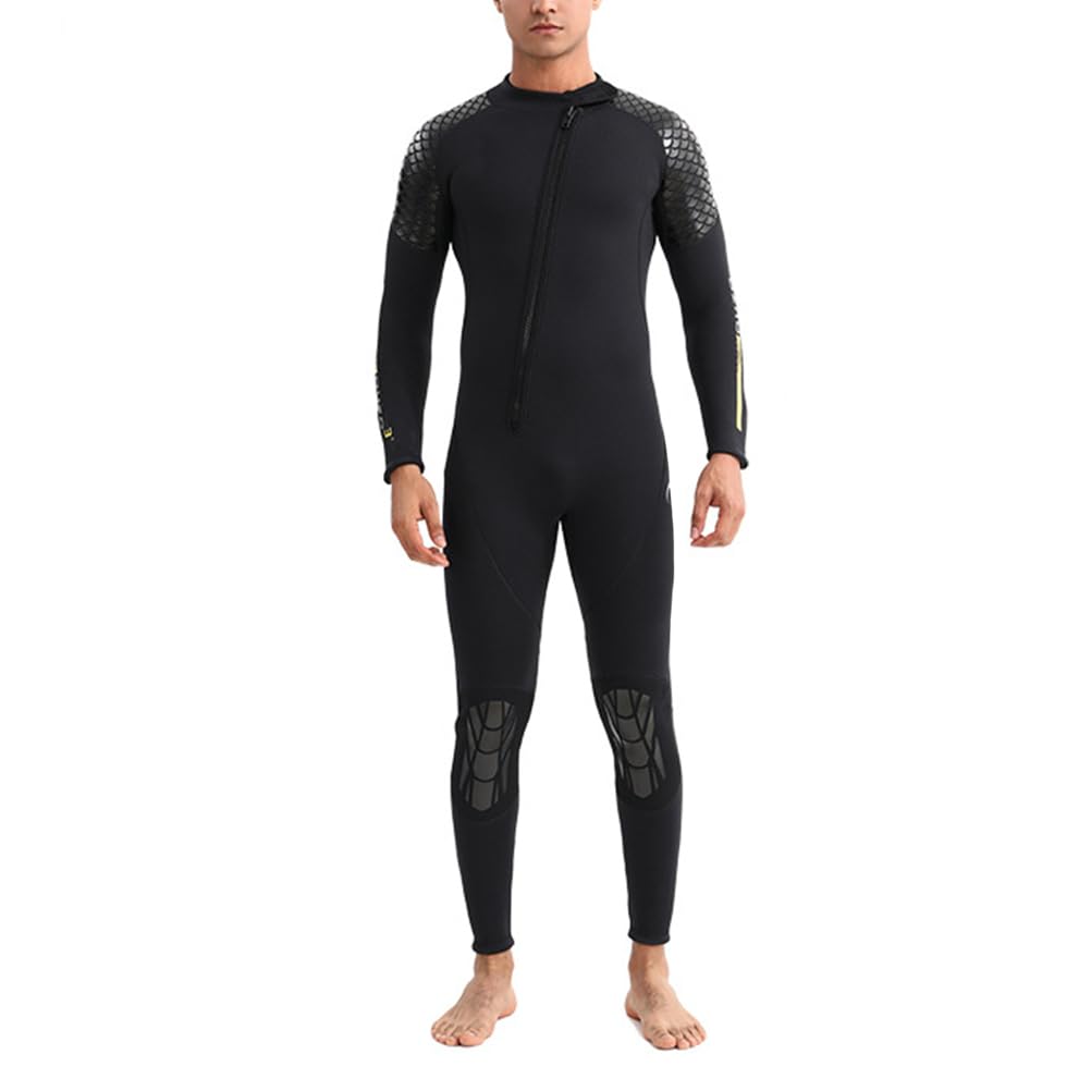 Trajes de Neopreno para Hombre y Mujer de Una Pieza con Cremallera Frontal, 3 mm Neopreno Traje de Buceo de Cuerpo Completo para Deportes Acuáticos, Surf, Natación, Esnórquel