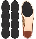 Dr. Shoesert Non-Slip Shoes Pads Adhesive Shoe Sole Protectors, High Heels Anti-Slip Shoe Grips (Black - 4 Pairs)