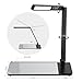 Small Desk whiteboard - Glass Dry Erase White Board- Desk Computer Buddy with Fast Charger Charging Station, Desk Board Buddy with Adjustable Foldable Desk Lamp, Dry Erase Notepad, Black, 17 x 6 in