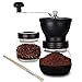 PARACITY Kaffeemühle mit Keramikmahlwerk, Kaffeemühle manuell, mit 2 Gläsern (je 11 oz) Edelstahlgriffe, Kaffeemühle für Filterkaffee, Espresso, French Press