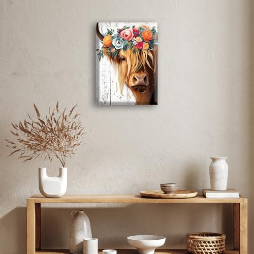 Toile murale vache et impression animale pour décoration de chambre et bureau - 6