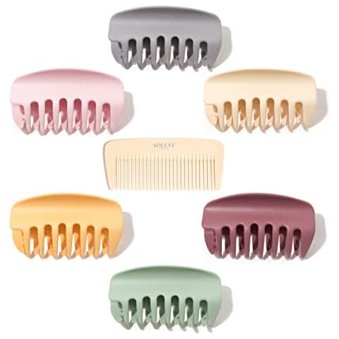 Pack of 6 Matte Hair Claw Clips Cover