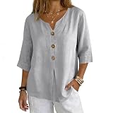 WDCHAOYUE Blusen Damen,Blitzangebote,Musselin Bluse Damen Kurzarm Sommerbluse Oversized Elegant V Ausschnitt Tshirts Große Größen Leichte Hawaii Hemd Lässige Bluse Top