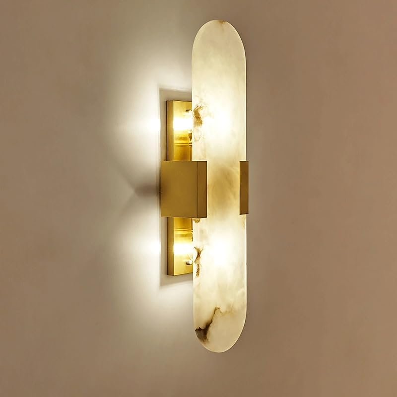 壁掛けランプ 燭台 大理石 LED 壁掛けランプ ホワイトストーン 壁掛けランプ 寝室 リビングルーム 廊下 浴室 化粧台 照明器具