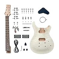 This box contains all the parts of the electric guitar.You can create your own unique electric guitar This guitar uses mahogany body and rosewood fingerboard with silver accessories.All materials are of high quality to create perfect sound quality It...