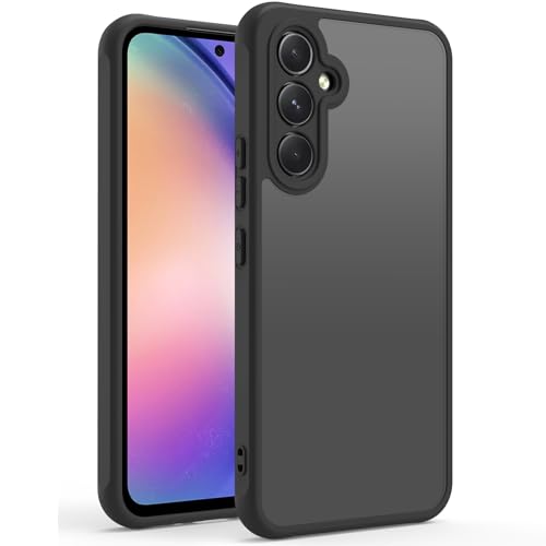 AK Funda Mate para Samsung Galaxy A54 5G,Carcasa Helada Translúcida Antihuellas para Samsung Galaxy A54 5G(Negro)
