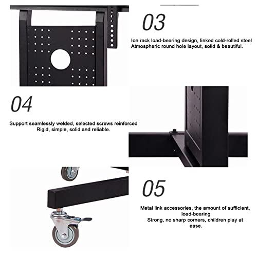Soporte rodante de piso para TV de 32-65 pulgadas miniatura 5
