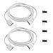 RGBZONE 2 Pack 2M 6.6ft Extension Cable Connect Female Plug to SMD 5050 RGB LED Strip light with Free 4pcs 4pin Connector