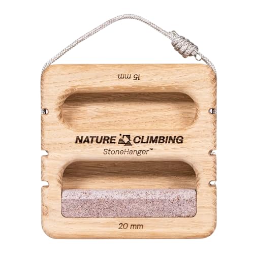 Nature Climbing Portable Hangboard | Rock Climbing Hangboard | Hang Board for Climbing | Fingerboard | Strengthen Your Fingers | Bouldering Gifts | Sandstone