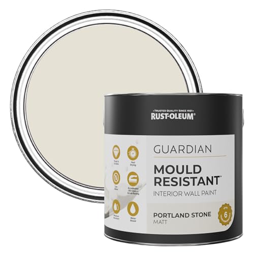 Rust-Oleum Beige Guardian Mould Resistant Wall Paint - Portland Stone 2.5L