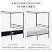SHA CERLIN Canopy Bed Frame Full Size/Mattress Foundation with Metal Slats Support/No Box Spring Needed/Easy Assembly/Black