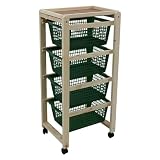 1PEZZO CARRELLO DA CUCINA CON CESTELLI colore naturale