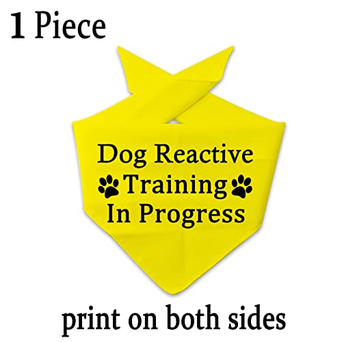 1 Piece Dog Reactive Training In Progress/Dog Reactive Dog Bandana Reactive Dog Gift (Reactive Training In D) - Image 2