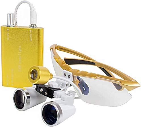 Loupes chirurgicales dentaires YCQYM vision 3.5x avec lampe LED haute clarté