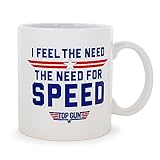 Silver Buffalo Top Gun The Need For Speed Ceramic Mug | Large Coffee Cup For Tea, Espresso, Cocoa | Holds 20 Ounces