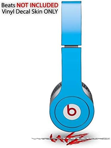 Skin Decal Wrap Works with Original Beats Solo HD Headphones Solids Collection Blue Neon Skin Only (Headphones NOT Included)
