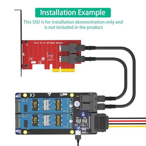 PCIe HDDs NVME Adapter NVME HDDs To SFF-8643 Converters Two NVME Expansion Card For PC Desktop Mainboard - Image 2